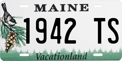 ME license plate 1942TS