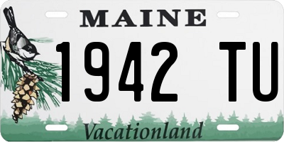 ME license plate 1942TU