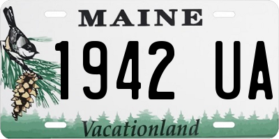 ME license plate 1942UA