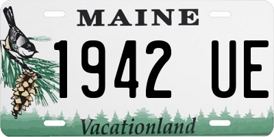 ME license plate 1942UE