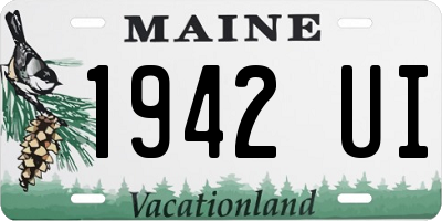 ME license plate 1942UI