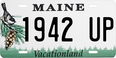 ME license plate 1942UP