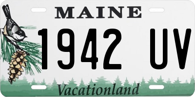 ME license plate 1942UV