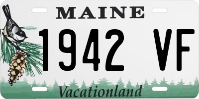 ME license plate 1942VF
