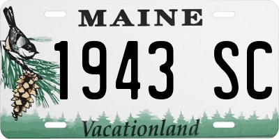 ME license plate 1943SC