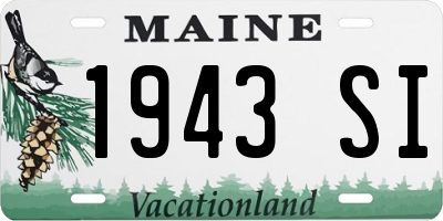 ME license plate 1943SI