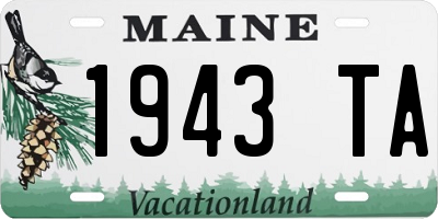 ME license plate 1943TA