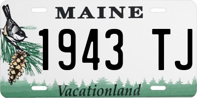 ME license plate 1943TJ