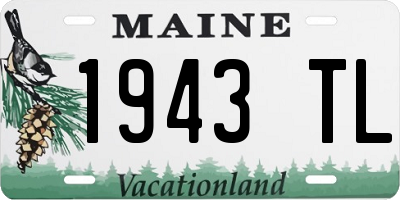 ME license plate 1943TL