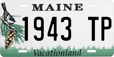 ME license plate 1943TP