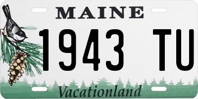 ME license plate 1943TU
