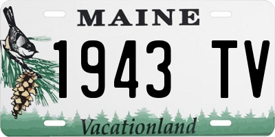 ME license plate 1943TV