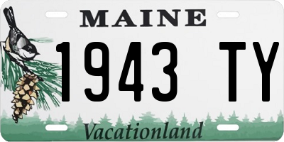 ME license plate 1943TY