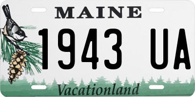 ME license plate 1943UA