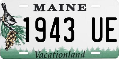 ME license plate 1943UE