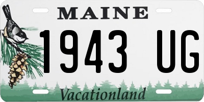 ME license plate 1943UG