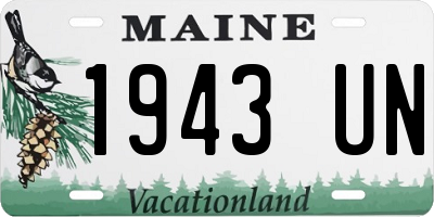 ME license plate 1943UN