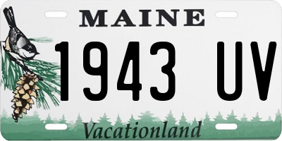 ME license plate 1943UV