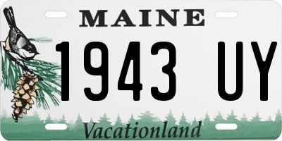 ME license plate 1943UY