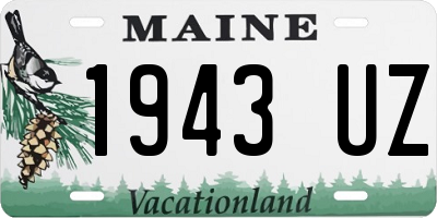 ME license plate 1943UZ