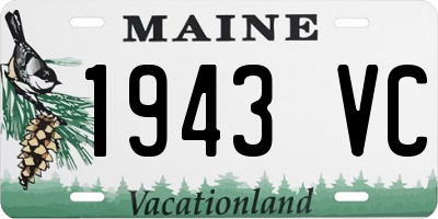 ME license plate 1943VC