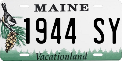 ME license plate 1944SY