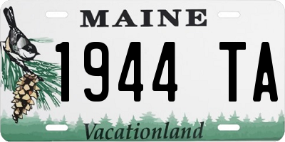 ME license plate 1944TA