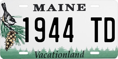 ME license plate 1944TD