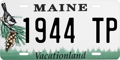 ME license plate 1944TP