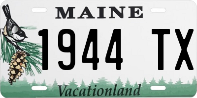 ME license plate 1944TX