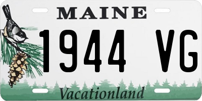 ME license plate 1944VG