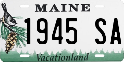 ME license plate 1945SA