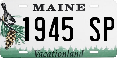 ME license plate 1945SP