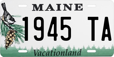 ME license plate 1945TA