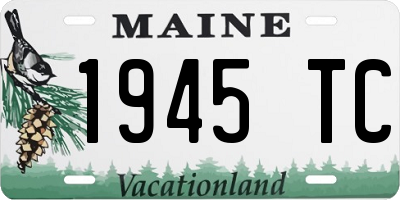 ME license plate 1945TC