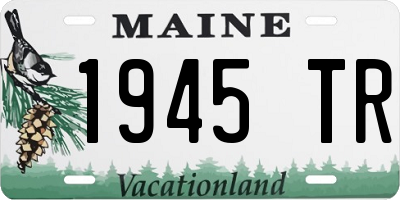 ME license plate 1945TR