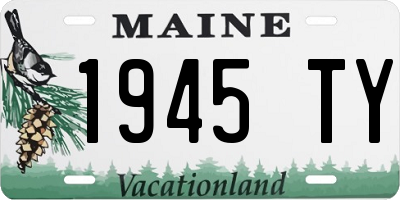 ME license plate 1945TY
