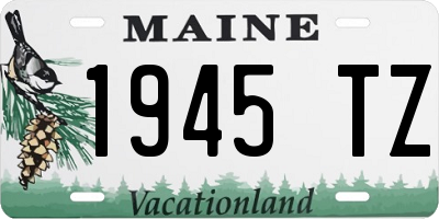 ME license plate 1945TZ