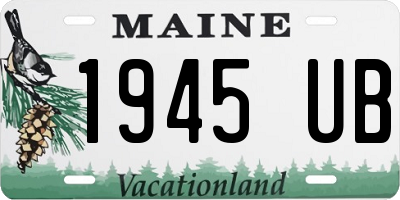 ME license plate 1945UB