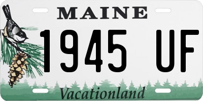 ME license plate 1945UF