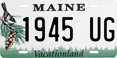 ME license plate 1945UG