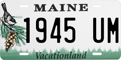 ME license plate 1945UM