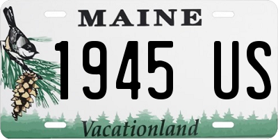 ME license plate 1945US