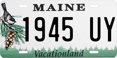 ME license plate 1945UY