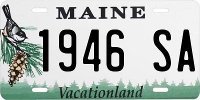 ME license plate 1946SA