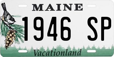 ME license plate 1946SP