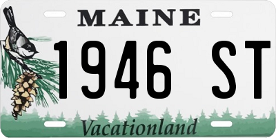 ME license plate 1946ST