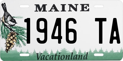 ME license plate 1946TA
