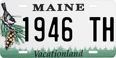 ME license plate 1946TH