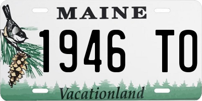 ME license plate 1946TO